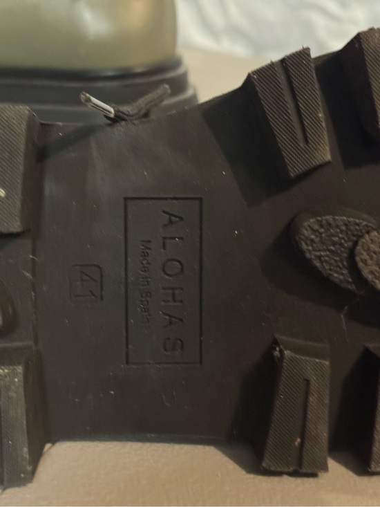 ALOHAS Olive Green Chunky Sole Lace-Up Loafers main image 4